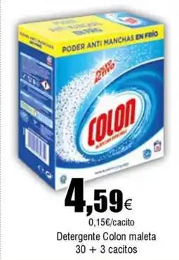 FROIZ COLON Detergente maleta 30 + 3 cacitos oferta