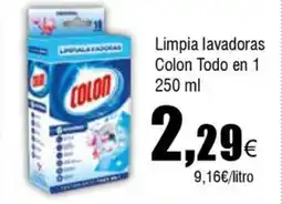 FROIZ COLON Limpia lavadoras Todo en 1 oferta