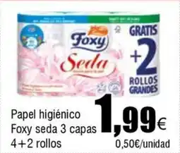 FROIZ FOXY Papel higiénico seda 3 capas 4+2 rollos oferta