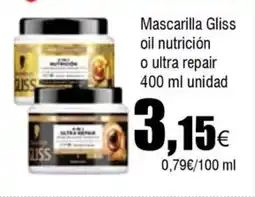 FROIZ GLISS Mascarilla oil nutrición o ultra repair oferta