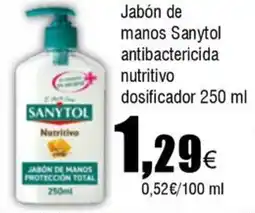 FROIZ SANYTOL Jabón de manos antibactericida nutritivo dosificador oferta