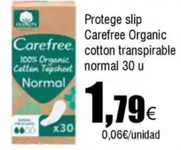 FROIZ CAREFREE Protege slip Organic cotton transpirable normal 30 u oferta