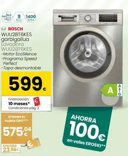 Eroski BOSCH WUU28T6KES garbigailua Lavadora oferta