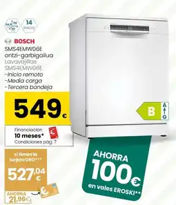 Eroski BOSCH SMS4EMW06E ontzi-garbigailua oferta