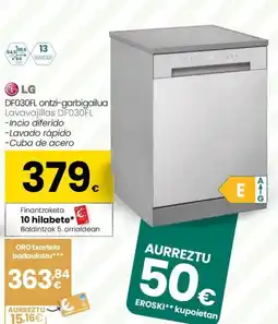 Eroski LG DF030FL ontzi-garbigailua Lavavajillas DF030FL oferta