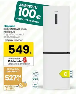 Eroski HISENSE RB390N4BWC konbi hozkailua oferta