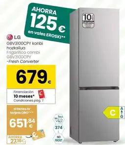 Eroski LG GBV3100CPY konbi hozkailua oferta