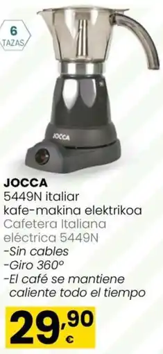 Eroski JOCCA 5449N italiar kafe-makina elektrikoa oferta