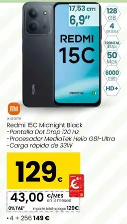 Eroski XIAOMI Redmi 15C Midnight Black oferta