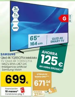 Eroski SAMSUNG Qled 4K TQ65Q7FA telebista oferta