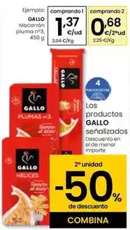 Eroski Gallo - macarrón pluma nº3 oferta