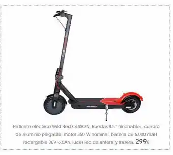 Hipercor Patinet Eléctrico Wild Red Olsson oferta