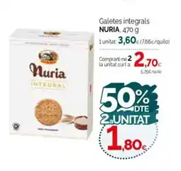 Condis NURIA Galetes integrals oferta