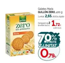 Condis GULLÓN ZERO Galetes Maria oferta