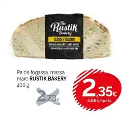 Condis RUSTIK BAKERY Pa de fogassa, massa mare oferta
