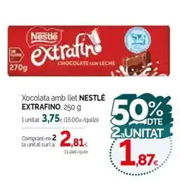 Condis NESTLÉ EXTRAFINO Xocolata amb llet oferta