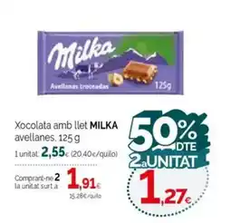 Condis MILKA Xocolata amb llet svellanes oferta