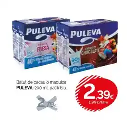 Condis PULEVA Batut de cacau o maduixa oferta