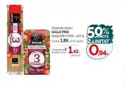 Condis GALLO Pasta de colors spaguetti o hèlix oferta