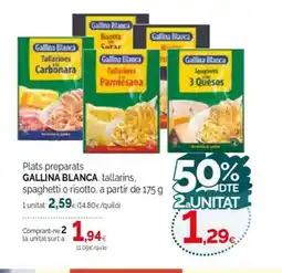 Condis GALLINA BLANCA Plats preparats spaghetti o risotto oferta