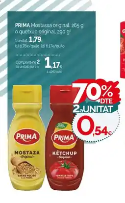 Condis PRIMA Mostassa original o quetxup original oferta