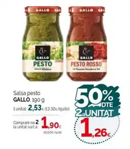 Condis GALLO Salsa pesto oferta