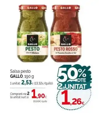 Condis GALLO Salsa pesto oferta