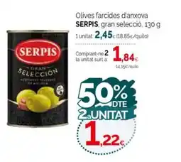 Condis SERPIS Olives farcides d'anxova gran selecció oferta
