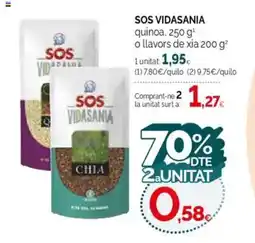 Condis SOS VIDASANIA quinoa o llavors de xia oferta