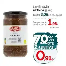 Condis ARANCA Llentia caviar oferta