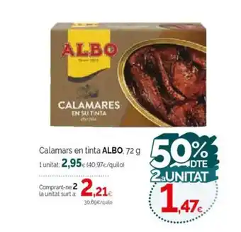 Condis ALBO Calamars en tinta oferta
