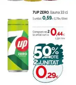 Condis 7UP ZERO, llauna oferta