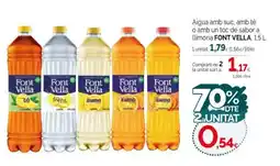 Condis FONT VELLA Aigua amb suc, amb té o amb un toc de sabor a Llimona oferta