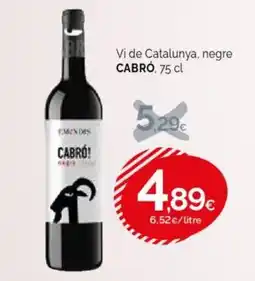 Condis CABRÓ Vi de Catalunya, negre oferta