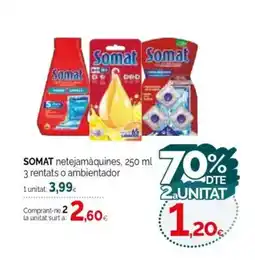 Condis SOMAT netejamàquines 3 rentats o ambientador oferta