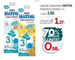 Condis NATIVA Llet de creixement original o cereals oferta