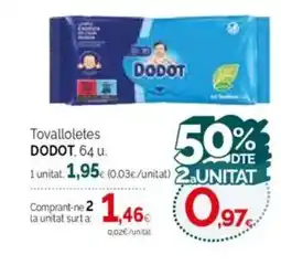 Condis DODOT Tovalloletes oferta