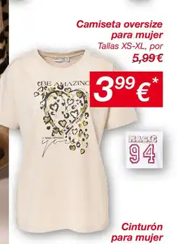 KIK Camiseta oversize para mujer oferta