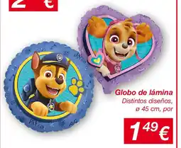 KIK Globo de lámina oferta