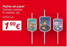KIK Pajitas de papel oferta
