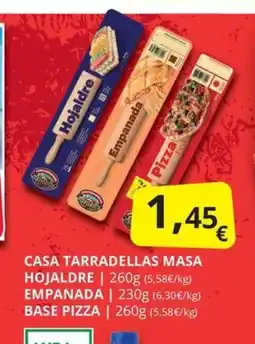 Supermercados MAS Casa tarradellas masa hojaldre oferta