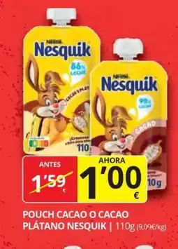 Supermercados MAS NESQUIK Pouch cacao o cacao plátano oferta