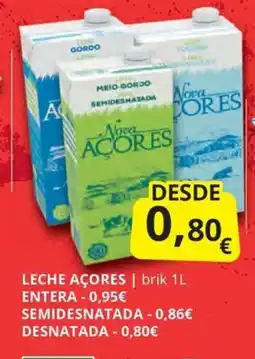 Supermercados MAS AÇORES Leche oferta