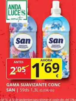 Supermercados MAS SAN Gama suavizante conc oferta