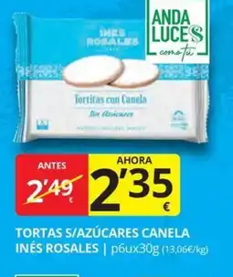 Supermercados MAS INÉS ROSALES Tortas s/azúcares canela oferta