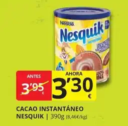 Supermercados MAS NESQUIK Cacao instantáneo oferta