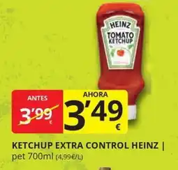 Supermercados MAS HEINZ Ketchuo extra control oferta
