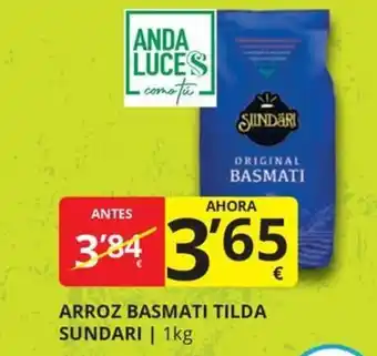Supermercados MAS SUNDARI Arroz basmati tilda oferta