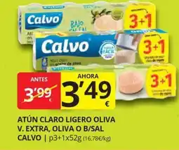 Supermercados MAS CALVO Atún claro ligero oliva v. extra, oliva o b/sal oferta