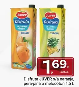 Supermercados Dani JUVER Disfruta s/a naranja, pera-piña o melocotón oferta